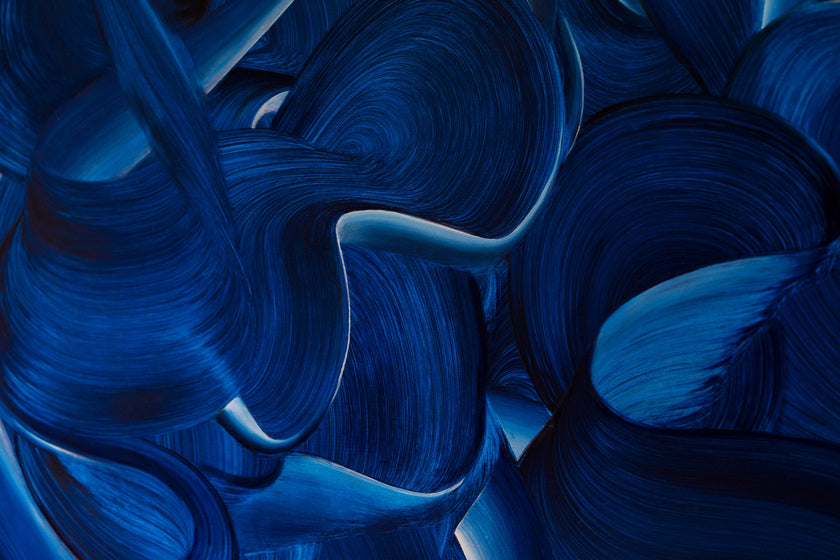 Deep Blue Abstract Art Print