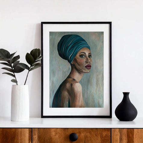 Pensive | Abstract Portrait Print