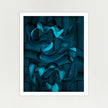 Water Carving Its Own Path abstract art print by Lara Sayegh, featuring ocean-inspired rhythmic brushstrokes, printed on premium Giclée Fine Art Paper